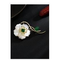 Natural fritillaria flower brooch High grade female exquisite brooch Luxury temperament suit pin LXT0661H