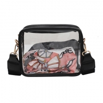 Women's crossbody bag, shoulder strap, small square bag, transparent PVC single shoulder mobile phone bag, storage bag YBN02L266C