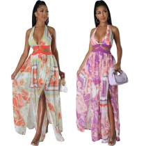 Women's Fashion French Long Dress Luxury Sleeveless Skirt HX365
