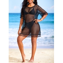 Sexy and fashionable high elastic mesh sun resistant beach skirt SMR11993