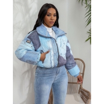 Women's jacket denim printed cotton jacket G0633