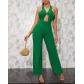 Solid Color Fitted Jumpsuit OM89805