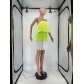 Chiffon Ruffle Contrast Color Wrap Breast Sexy Dress Short Skirt CH61006