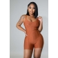 Bandage Sleeveless Open Back Casual Sexy Solid Stretch Jumpsuit A3313