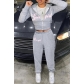 Women's Fashion Athleisure Printed Long Sleeve Two Piece OS6828
