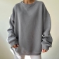Loose Versatile Sweater Casual Commuter Loose Thread Collar Print Autumn Fashion New Top XY22066