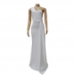 Women's slanted shoulder fishtail dress evening dress YD200