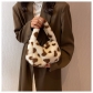 Simple and lovely winter plush small bag handbag woolen bag printing small handbag MS7970