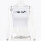 Short letter-printed Spicy Girl Tank Top Slim Fit Versatile Casual T-shirt Top YY23031