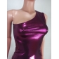Sexy Fashion Ice Silk Oblique Shoulder Dress YD8684