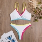 Hollow out colored edge split style swimsuit bikini SYF9060