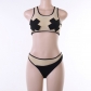 Sexy Mesh Perspective Tank Top Triangle Bikini Swimsuit Spicy Girl Set YJ23176