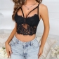 Women's Chest Wrapping Underwear Versatile Sexy Lace Perspective Slim Fit Leaky Back Strap Tank Top Y09903