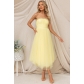 Women's multi color party dress with a bra mesh dress YL2328