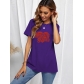 Cotton Short Sleeve Top Letter Printed T-shirt SD30512