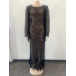 Fashionable and sexy hollow out knitted hand hook tassel dress AJ4388