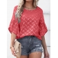 New Women's Loose Relaxed Ruffle Sleeve Top T-shirt OZN0892