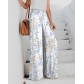 Spring and summer new women's casual printed wide leg pants for women LWZ0199