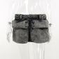 Low rise punk waistband denim skirt versatile mini skirt JY23281