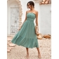 Casual solid color corset waist up dress for women 224LQ53121