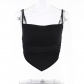 Casual versatile slim fitting suspender with pointed hem tank top YJ23131SK