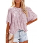 Chiffon shirt, flared sleeves, doll outfit, lace cut out top HLL7232