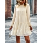 Round neck long sleeved loose fitting dress D2243037