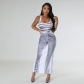 Women's New Sexy Sleeveless Digital Printing High Waist Slim Fit Long Dress CY900672