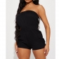 Sexy and Comfortable Solid Color Chest Wrapped Organ Pocket Jumpsuit GL6679