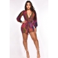 Deep V-neck colorful printed sexy strappy jumpsuit Q23S8290