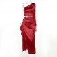 Umbilical Tank Top Sexy Slim Fit Half Skirt Long Dress Set JY23459