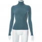 High Neck Pullover Long Sleeve Slim Fit Basic Wool Top M23TP440