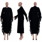 Women's long fringed woolen dress TS1279