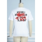 Printed Versatile Loose Short Sleeve Long T-shirt Top NX5871