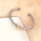 Stainless steel wire thread 8-character dual color bracelet C-shaped bracelet 63mm M1597