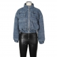 Fashionable multi pocket denim cotton jacket jacket G0638