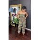 Shang camouflage pocket casual jumpsuit YZM77621