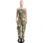 Shang camouflage pocket casual jumpsuit YZM77621