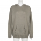Woolen loose long sleeved pullover versatile basic hoodie KJ06781