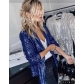 Multi color sequin long sleeved temperament small suit jacket M9374