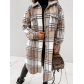 Checkered printed long sleeved thin long jacket ML109302