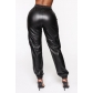 Women's leggings loose fitting leather pants LY003-1