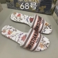 Embroidered one word versatile adult fashion lightweight flat bottomed slippers S752790919492