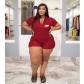 Large size women's fashion jumpsuit, fat woman N3221