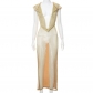 Sequin dress, hooded long dress Q23DS737