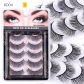 6D synthetic fiber three-dimensional multi-layer cross false eyelashes A801172997472