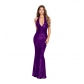 Sleeveless backless dress with neck hanging sequin fish tail dress R9162