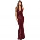 Sleeveless backless dress with neck hanging sequin fish tail dress R9162