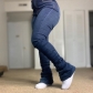 Fashion High Waist Flared Stack Skinny Jeans FF1059
